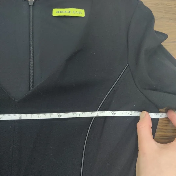 *Versace Jeans Black & Gold Sheath Dress – Button Detail – Size XS - Picture 8 of 8